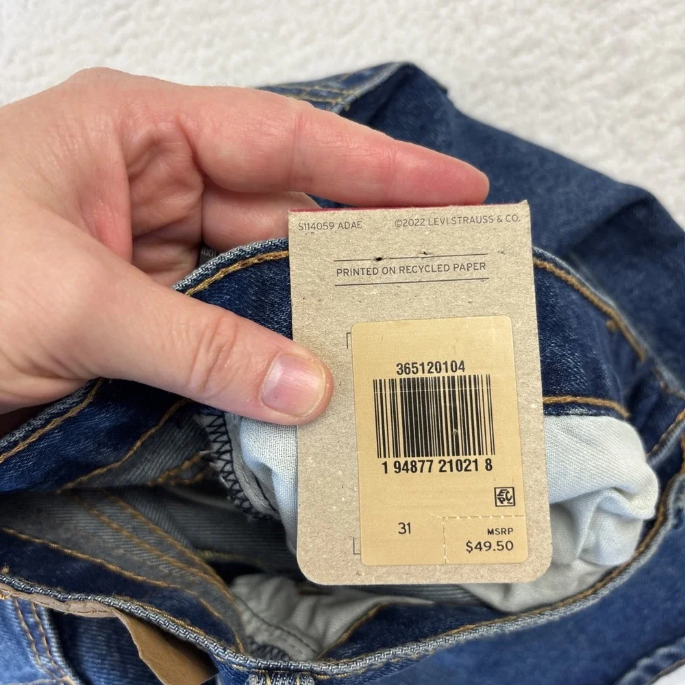 NEW LEVIS 501 Original Jorts Mens 31 Blue Denim Shorts Stretch 9